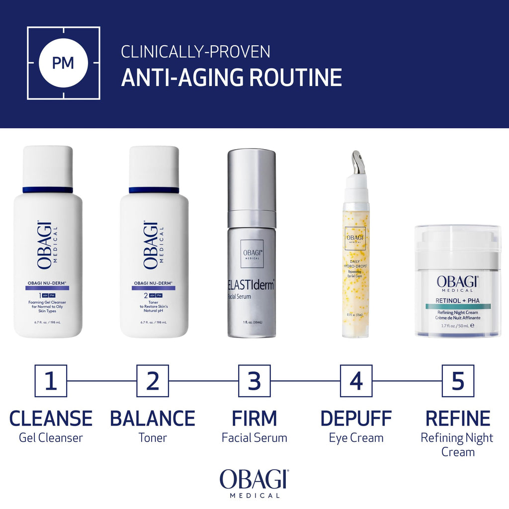 Obagi Medical Retinol + PHA Refining Night Cream – Overnight Anti-Aging, Smoother Skin & Even Complexion | 1.7 oz