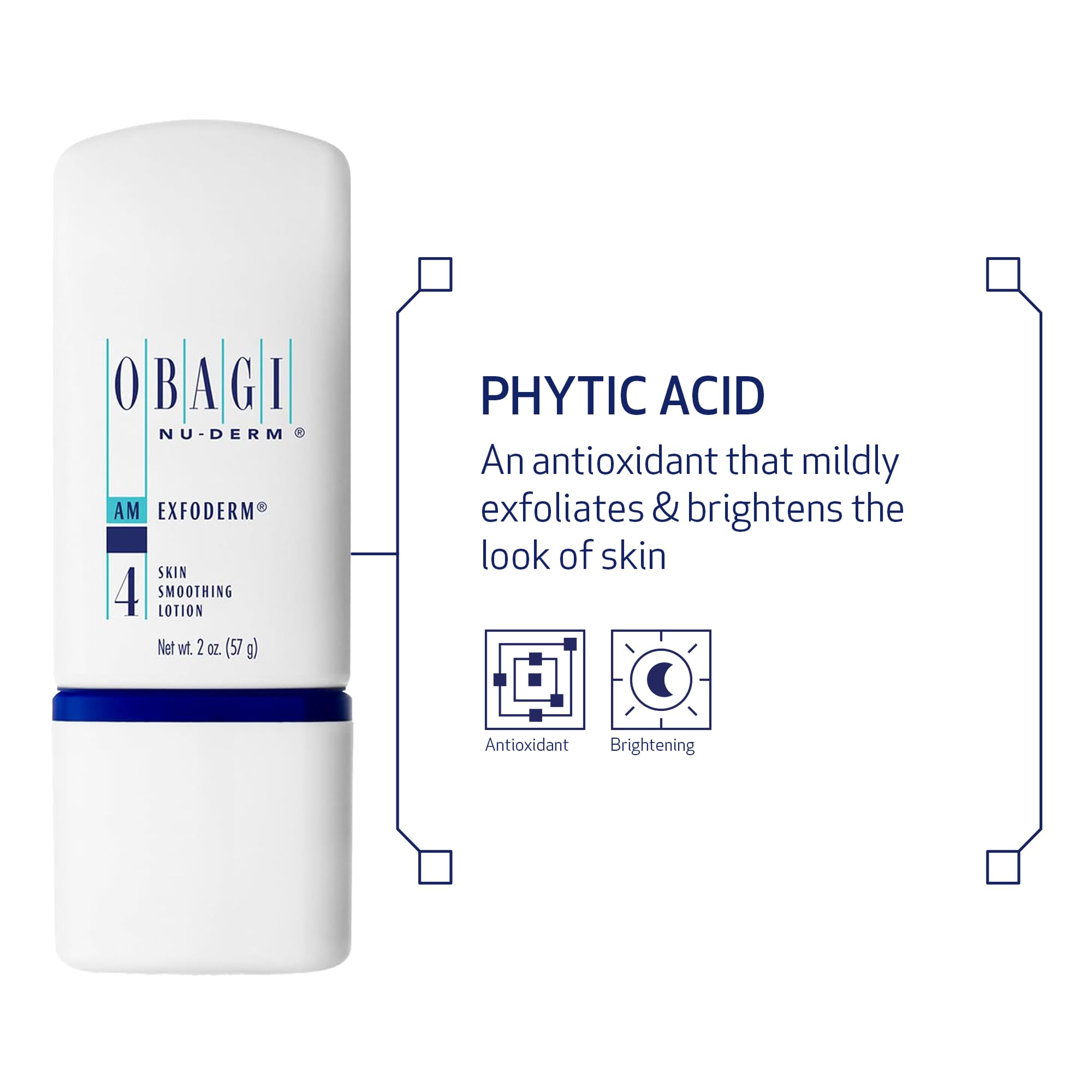Obagi Nu-Derm Exfoderm – Lightweight Exfoliating Lotion with Phytic Acid for Normal to Dry Skin – 2 oz