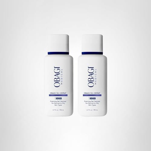 Obagi Nu-Derm Foaming Gel – Gel-Based Cleanser for Normal to Oily & Sensitive Skin | Two Pack