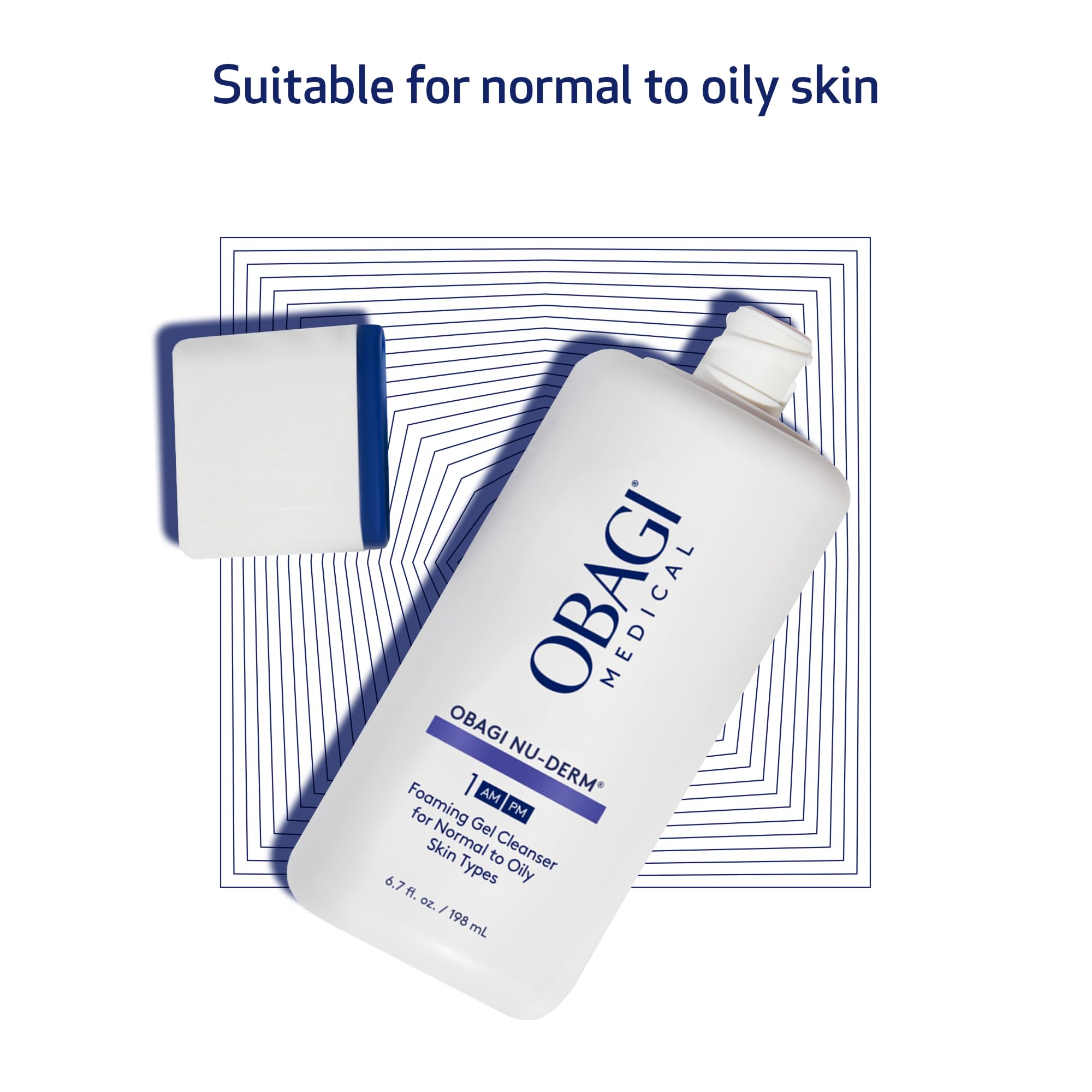 Obagi Nu-Derm Foaming Gel – Gel-Based Cleanser for Normal to Oily & Sensitive Skin | Two Pack