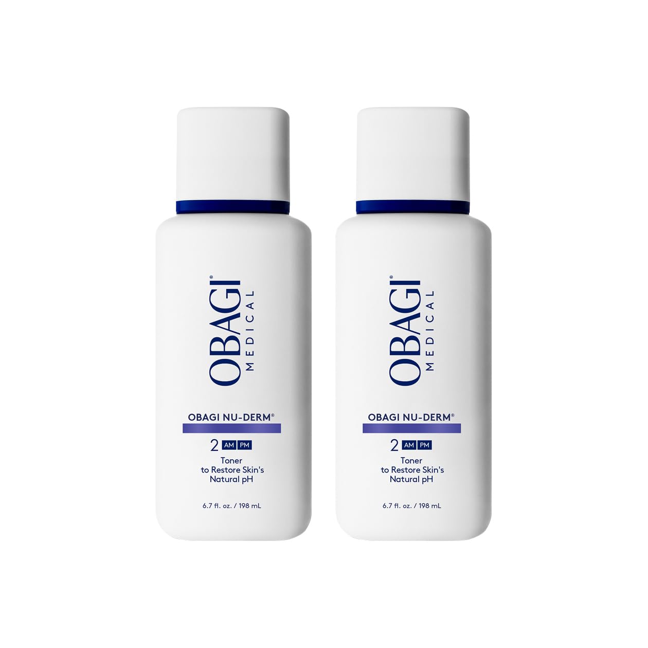 Obagi Nu-Derm Toner – Alcohol-Free Balancing Toner with Witch Hazel & Aloe Vera | 2 x 6.7 oz