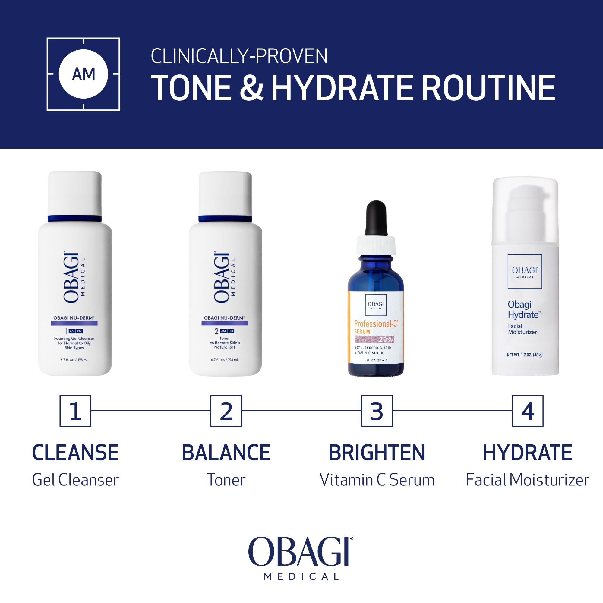 Obagi Nu-Derm Toner – Alcohol-Free Balancing Toner with Witch Hazel & Aloe Vera | 2 x 6.7 oz