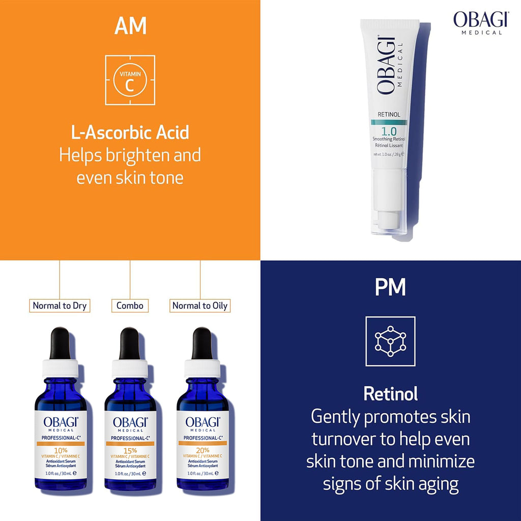 Obagi Professional-C 10% Vitamin C Serum – Brightens Skin Tone & Smooths Fine Lines | Safe for Sensitive Skin | 1 oz