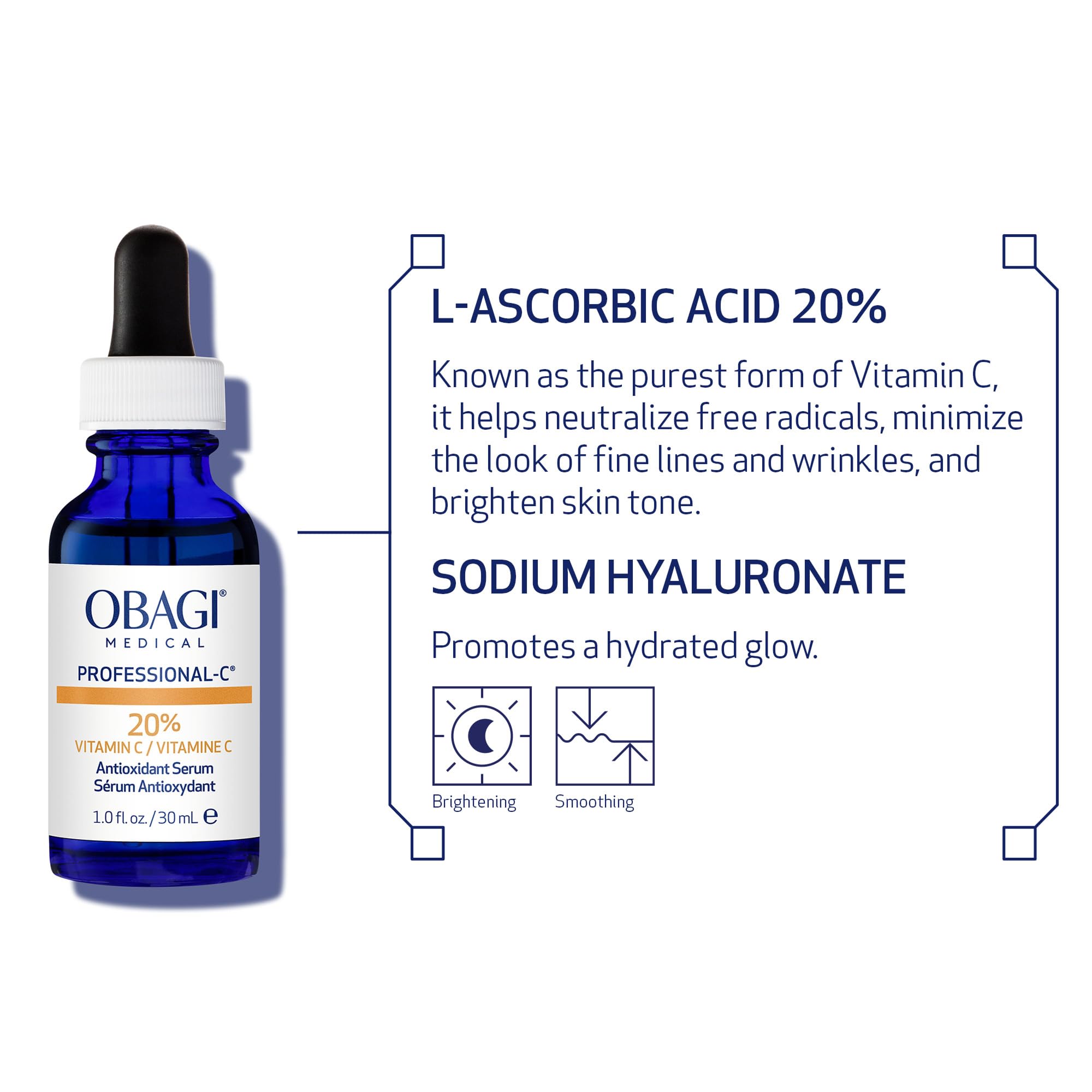 Obagi Professional C Serum 20% - Vitamin C Serum for Normal to Oily Skin, 1 oz