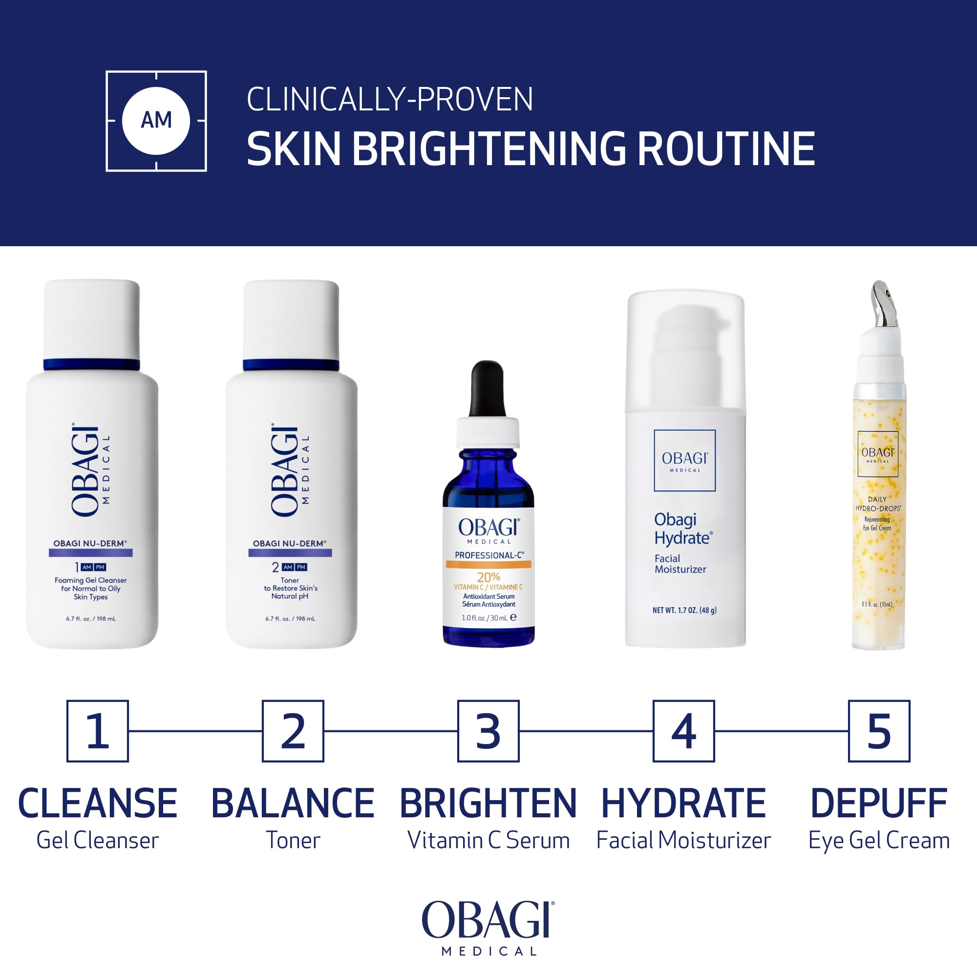 Obagi Professional C Serum 20% - Vitamin C Serum for Normal to Oily Skin, 1 oz