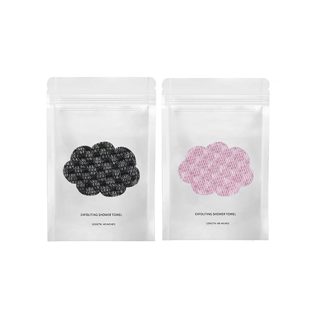 Obemary Blissal Exfoliating Shower Towel – 2 Pack, 48-Inch Deep Exfoliation