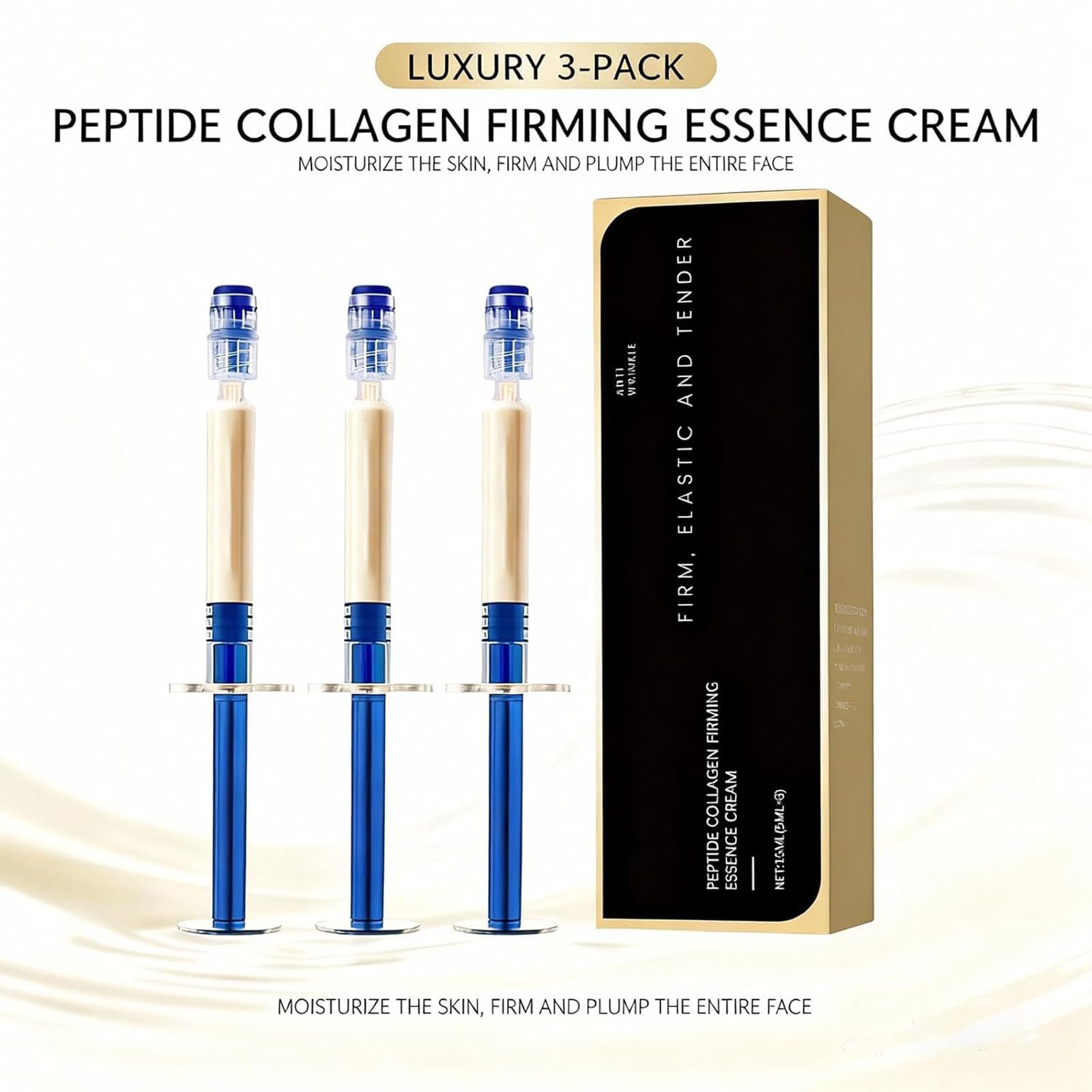 Obemary Luxevéria Polypeptide Collagen Elastic Essence Cream – Deep Hydration, All Skin Types, 2 Pcs