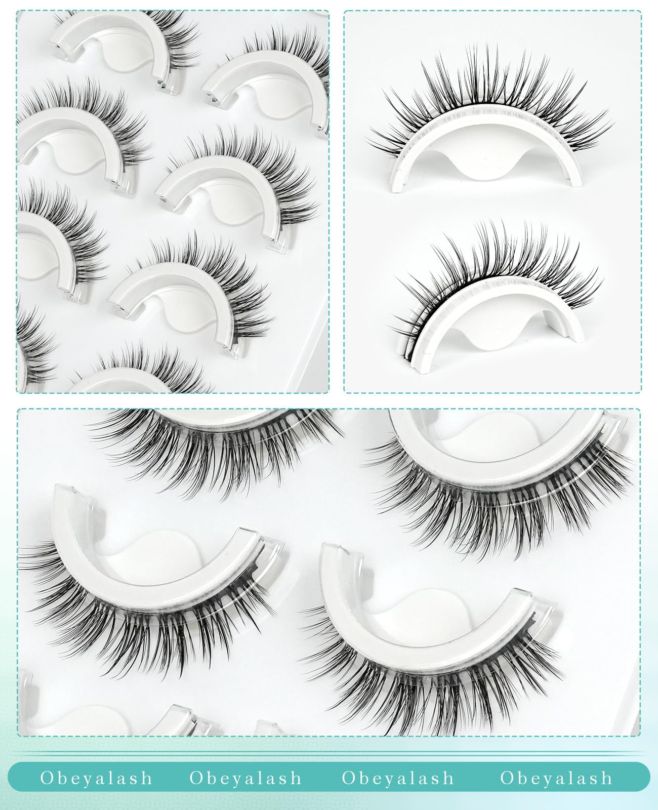 Obeyalash Self Adhesive Eyelashes – Natural Look, 10mm, Waterproof & Quick Apply