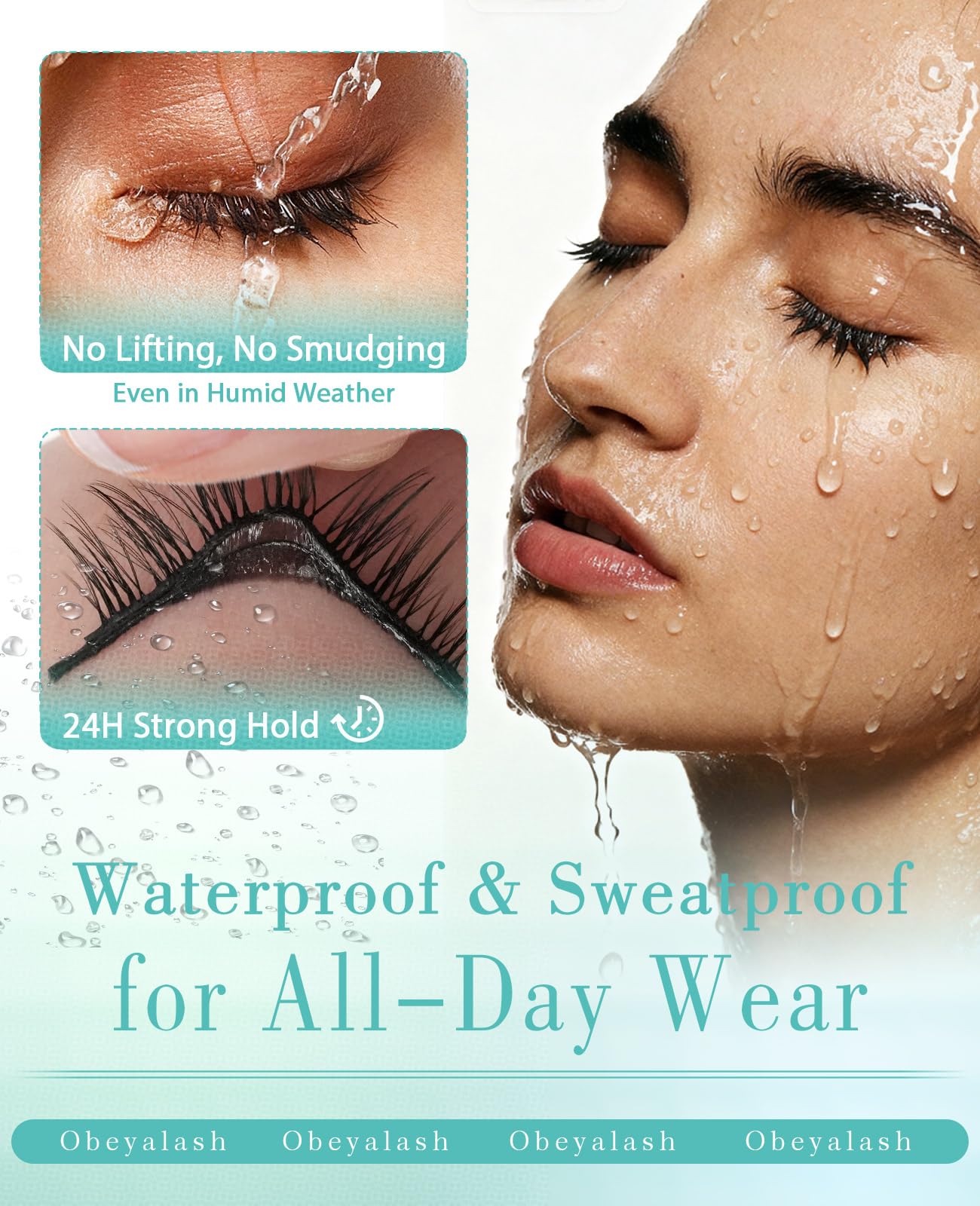 Obeyalash Self Adhesive Eyelashes – Natural Look, 10mm, Waterproof & Quick Apply