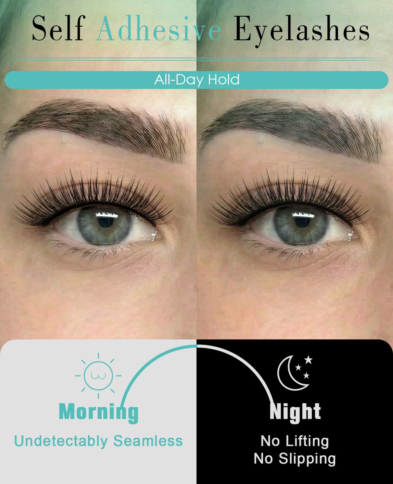 Obeyalash Self-Adhesive Doll Eye Lashes 15mm – Glue-Free, Waterproof, 5 Pairs