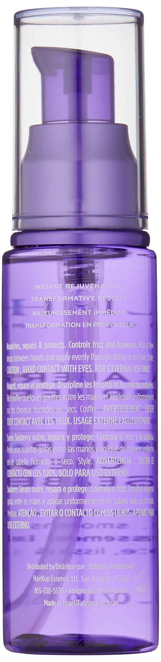 Obliphica Seaberry Leave-In Hair Serum for Medium & Coarse Hair – Frizz Control & Nourishment | Obliphica Professional