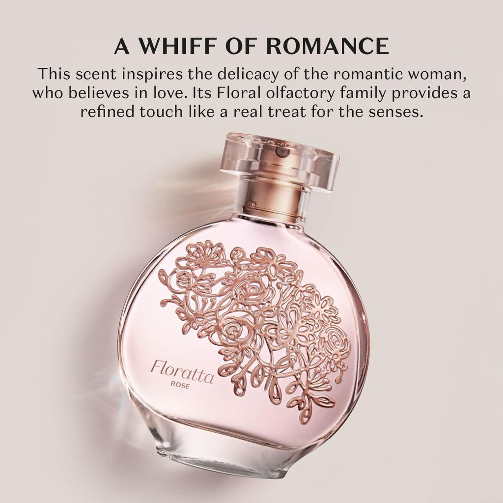 O Boticário Floratta Rose Eau de Toilette – 2.5 oz Long-Lasting Floral Rose