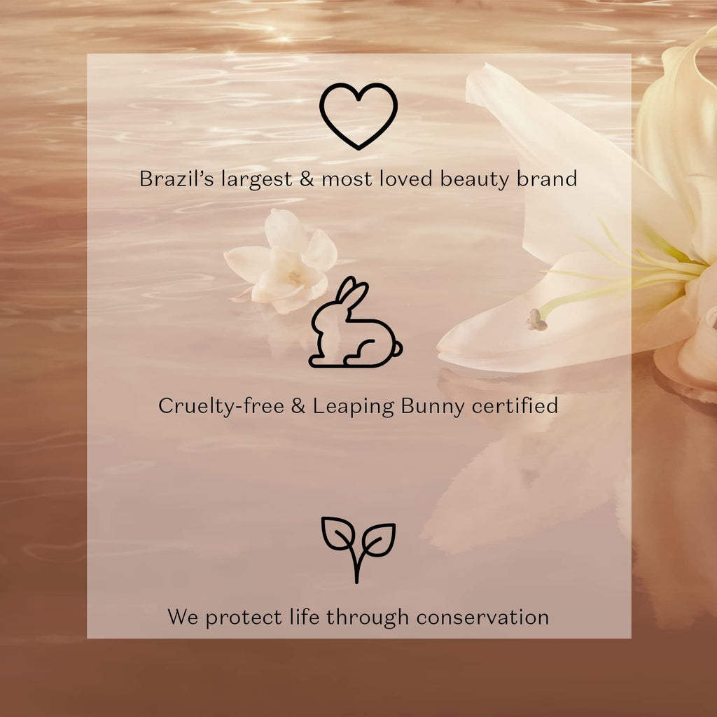 O Boticário Lily Satin Moisturizing Body Cream Refill Pouch – 24h Hydration, Fragrance (250g)