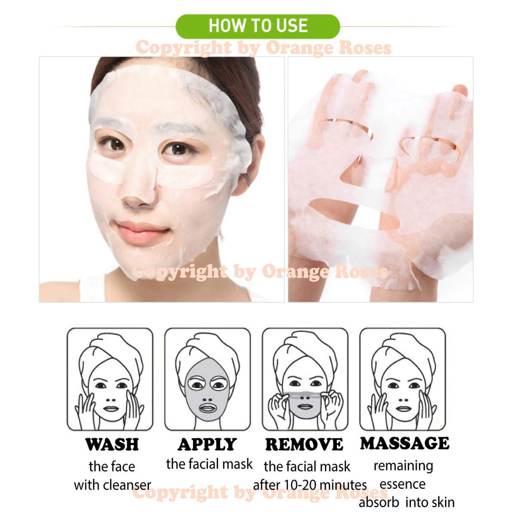 OBS Lab 100 Pcs Vegan Ultra Hydrating Essence Mask – 10 Types Korean Sheet Masks (Made in Korea)