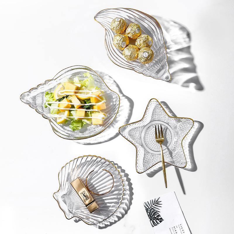 Ocean: A Set Of Four Plates, Glassware