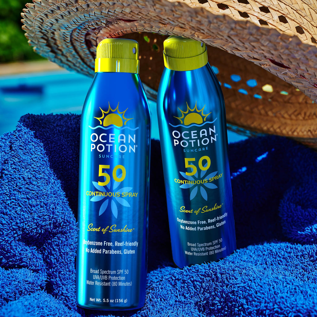 Ocean Potion Sunscreen Body Spray SPF50 5.5oz Pack of 2 – Oxybenzone Free