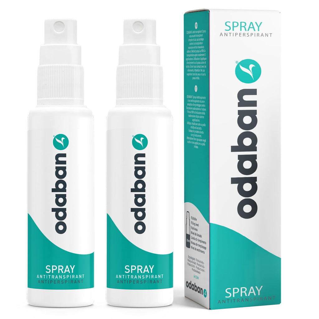 ODABAN Antiperspirant Deodorant – Clinical Strength, Fragrance-Free, Pack of 2 x 1oz
