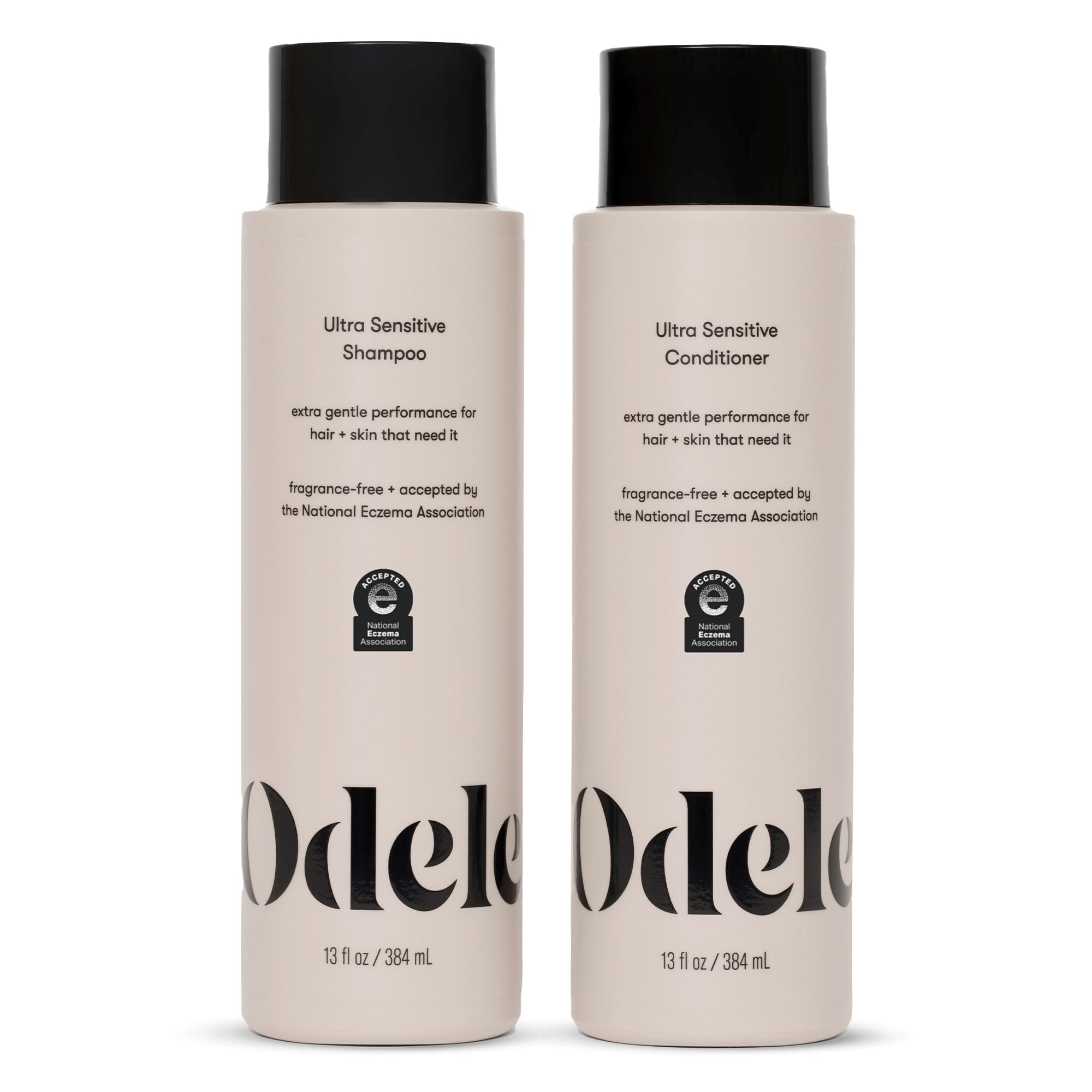 Odele Ultra-Sensitive Sulfate-Free Shampoo & Conditioner Set – Gentle, Fragrance-Free, All Hair Types 13 Fl Oz Each (2-Pack)