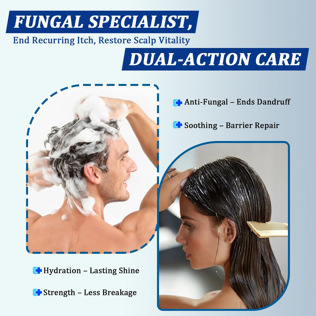 oely Antifungal Shampoo & Conditioner Set — Scalp Support for Folliculitis & Dermatitis
