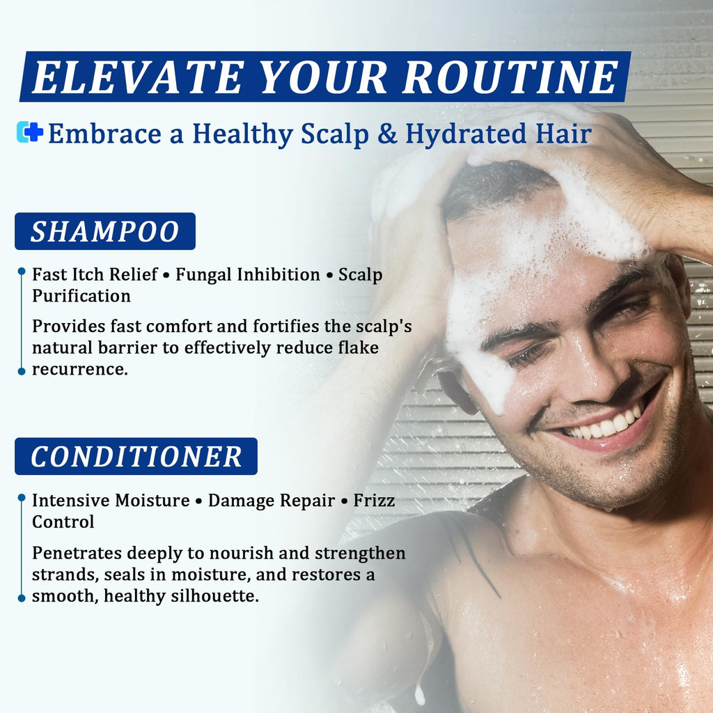 oely Antifungal Shampoo & Conditioner Set — Scalp Support for Folliculitis & Dermatitis