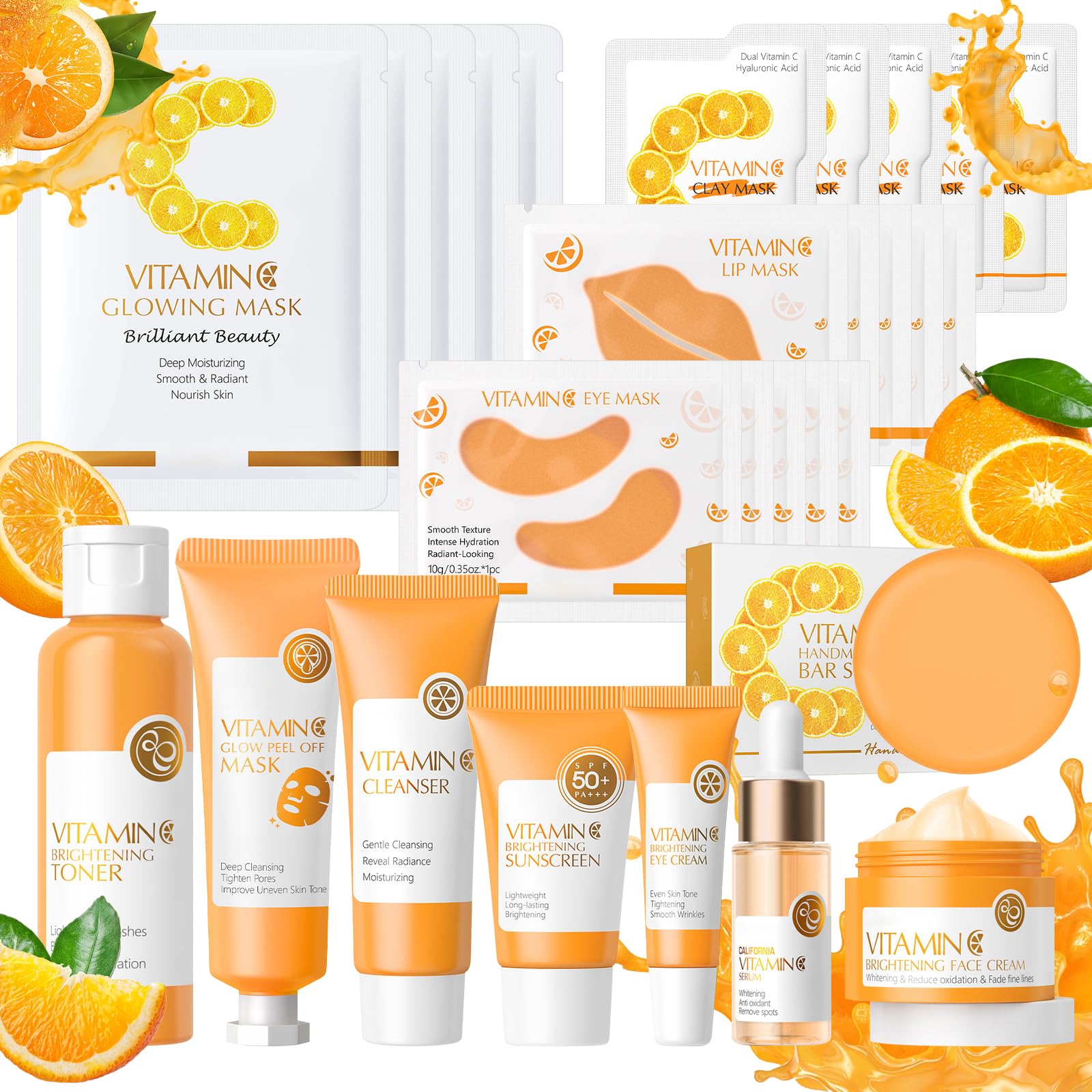 Ofanyia 28-Piece Vitamin C Skincare Set for Teens 10-12 – Complete Routine for Deep Clean & Hydration | Ideal Valentine’s Gift