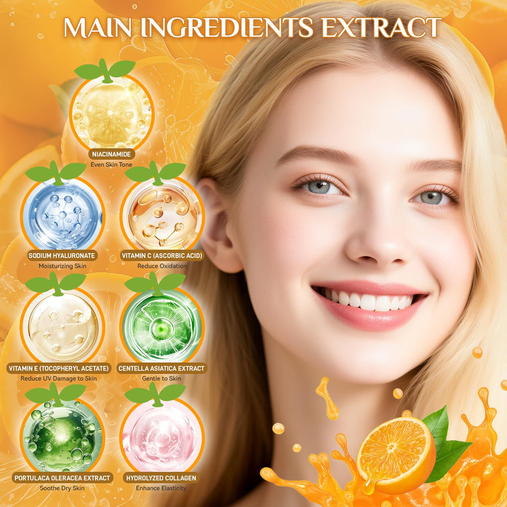 Ofanyia 28-Piece Vitamin C Skincare Set for Teens 10-12 – Complete Routine for Deep Clean & Hydration | Ideal Valentine’s Gift