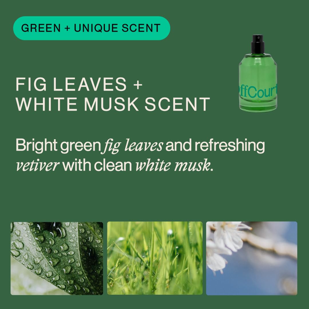 OffCourt Unisex Fragrance: Fig Leaves & White Musk | Clean Vegan Cologne 1.7oz | Made in USA