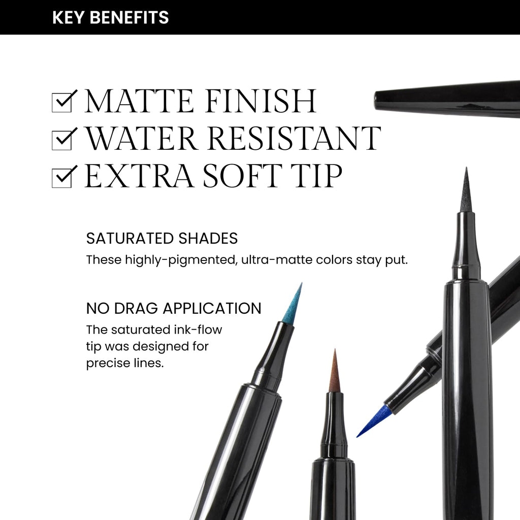 OFIR Eye Edge Liquid Eyeliner Pen | Waterproof Ultra Matte, Soft Tip for Precise Application – Sapphire Navy