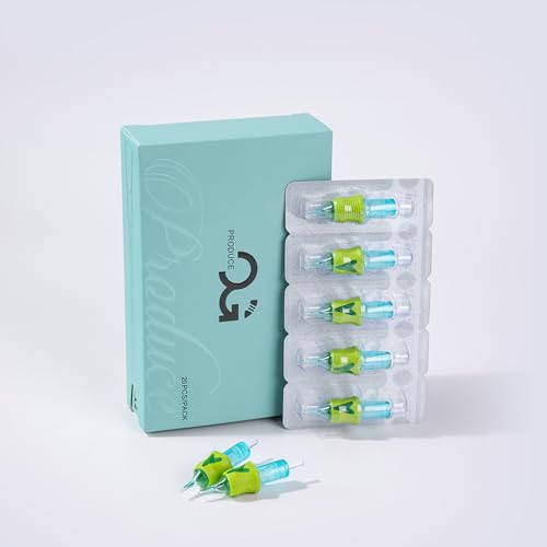 OG PRODUCE Tattoo Needle Cartridges 20Pcs Bugpin – Disposable Cartridges for Rotary Tattoo Machines 1211M