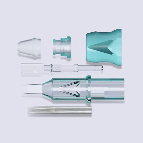 OG PRODUCE Tattoo Cartridges Needles – 20Pcs Bugpin Disposable, Curved Slope, 304 Stainless Steel Tips