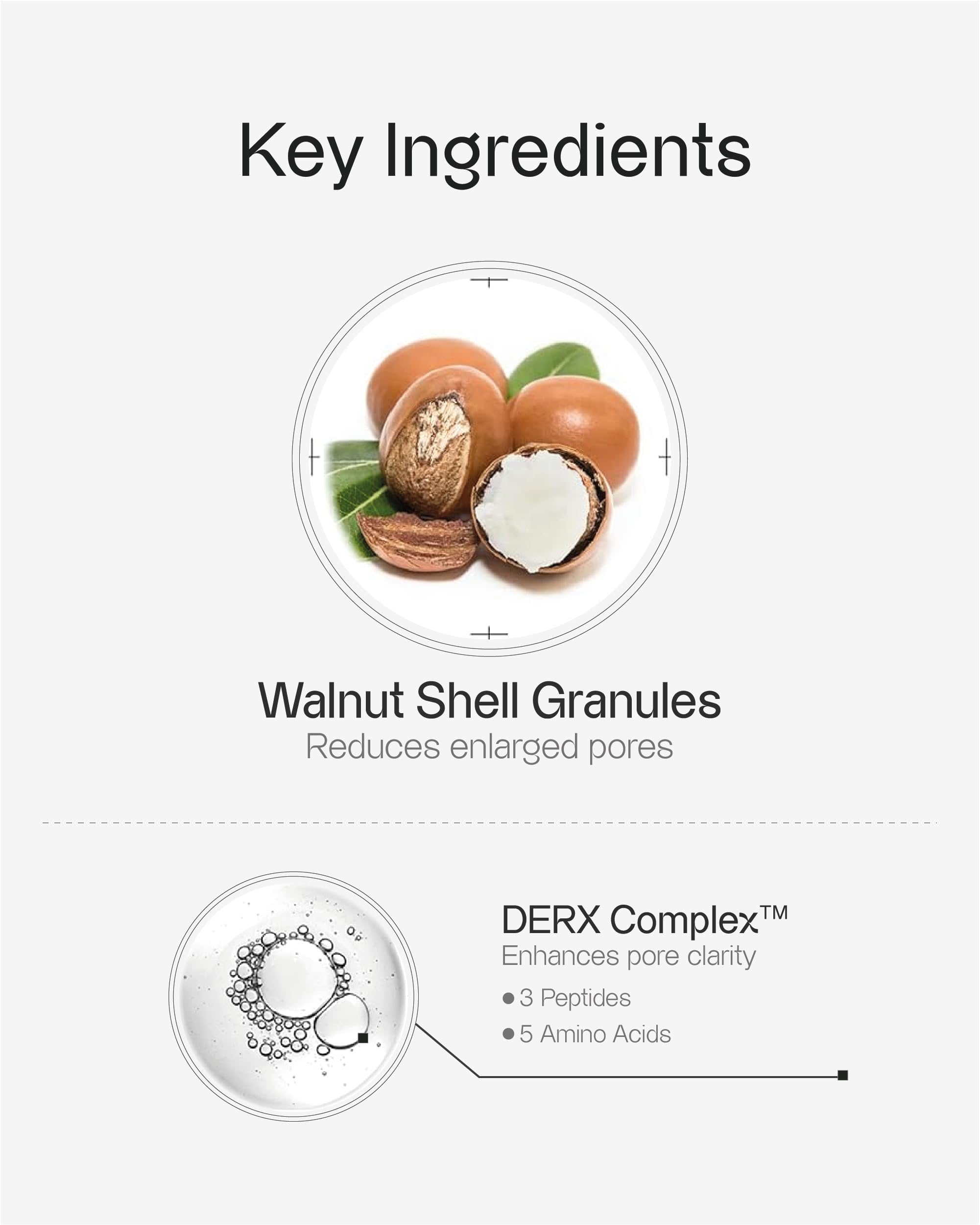 OGANACELL DERX Cleanser – Walnut Exfoliant for Pores | Gentle Daily Korean Face Wash