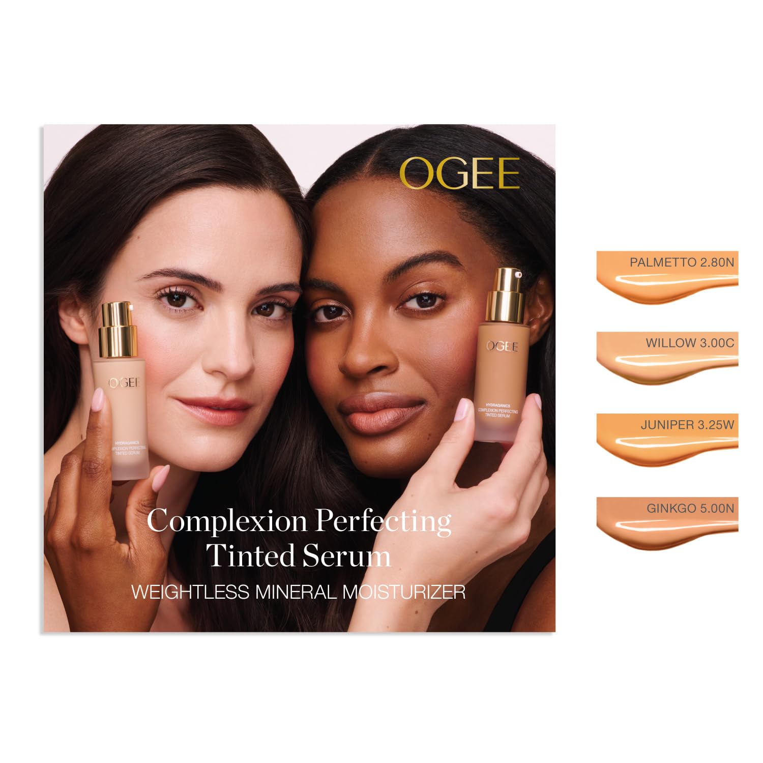 Ogee Complexion Perfecting Liquid Foundation – Willow 3.00C (Medium Light) with Vitamin C & Jojoba Oil