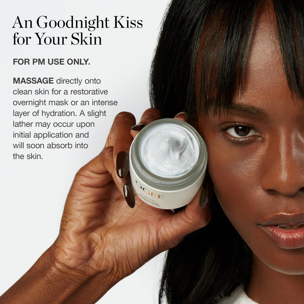 Ogee Indigo Dream Renewal Cream – Hydrating Hyaluronic Acid & Ceramides, Organic, Cruelty-Free, Made in USA