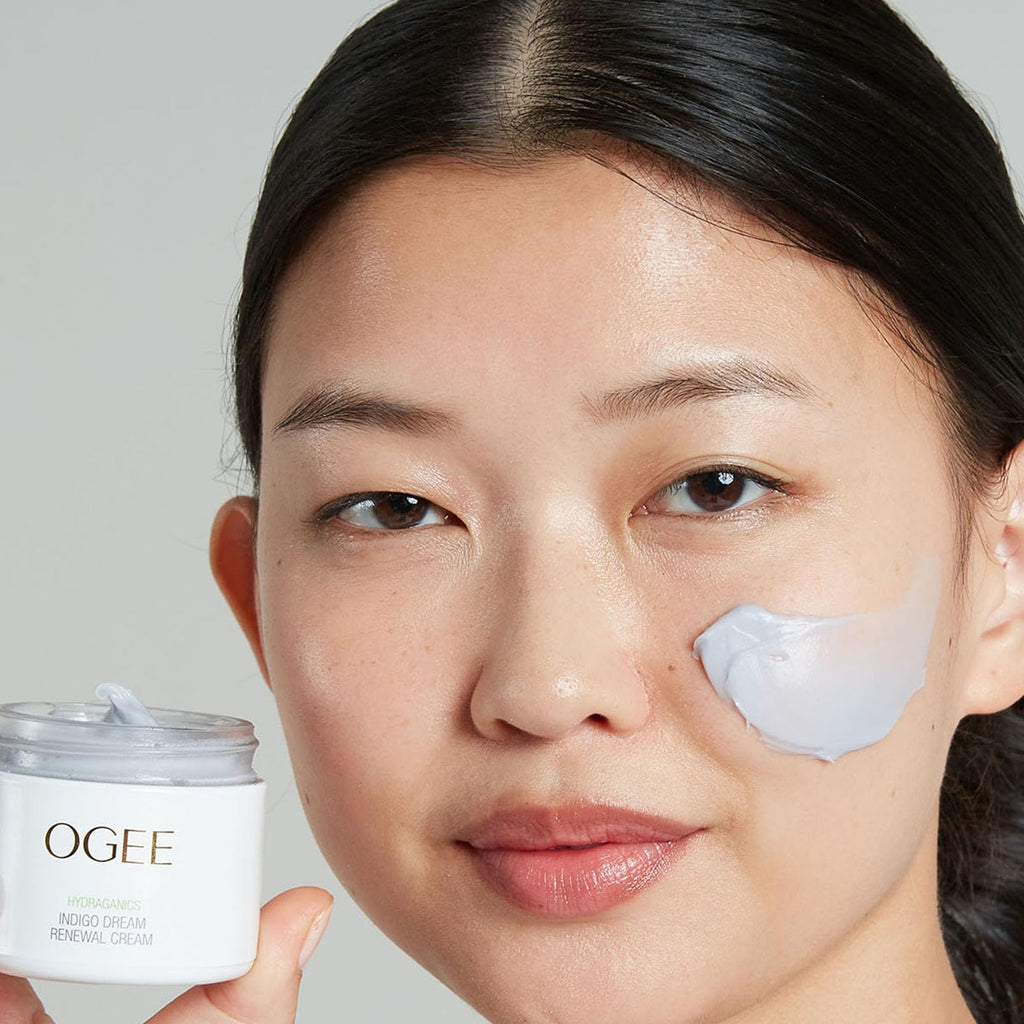 Ogee Indigo Dream Renewal Cream – Hydrating Hyaluronic Acid & Ceramides, Organic, Cruelty-Free, Made in USA