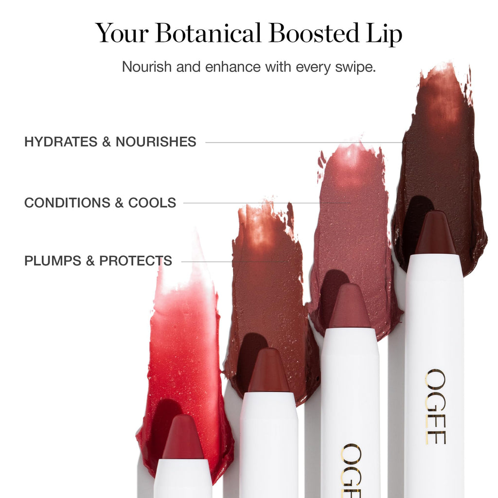 Ogee Tinted Sculpted Lip Oil – Nolana Lip Tint & Treatment (Terracotta Brown)