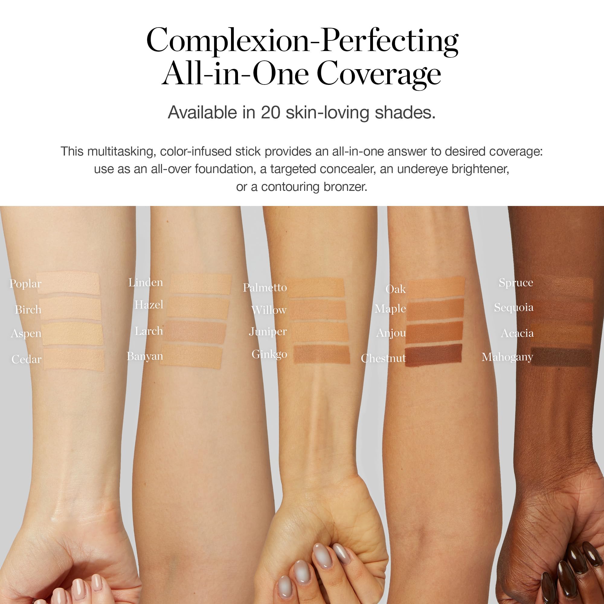 Ogee Sculpted Complexion Foundation Stick Cedar 1.20C — Full Coverage, 70% Organic Ingredients