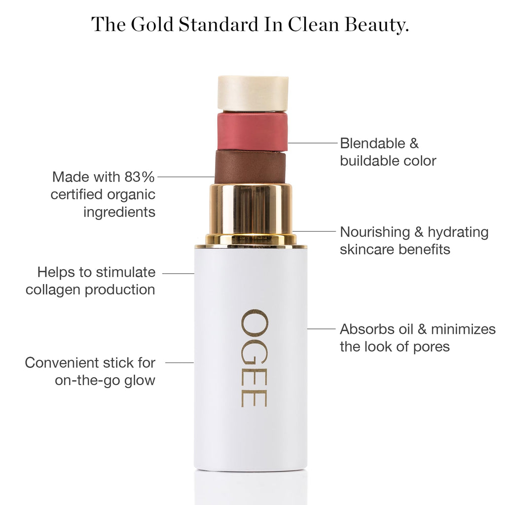 Ogee Sculpted Face Stick Citrine – Certified Organic Bronzer & Highlighter