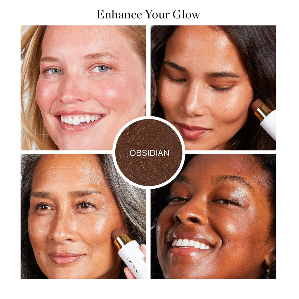 Ogee Sculpted Face Stick Obsidian – Matte Deep Bronze Organic Bronzer & Contour