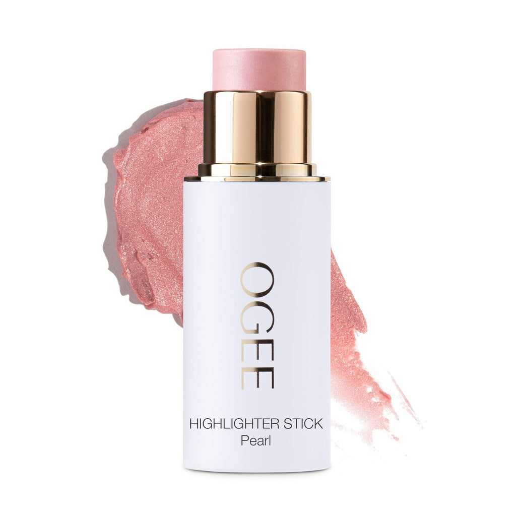 Ogee Sculpted Face Stick – Pearlescent Peony Shimmer | Certified Organic Highlighter Makeup