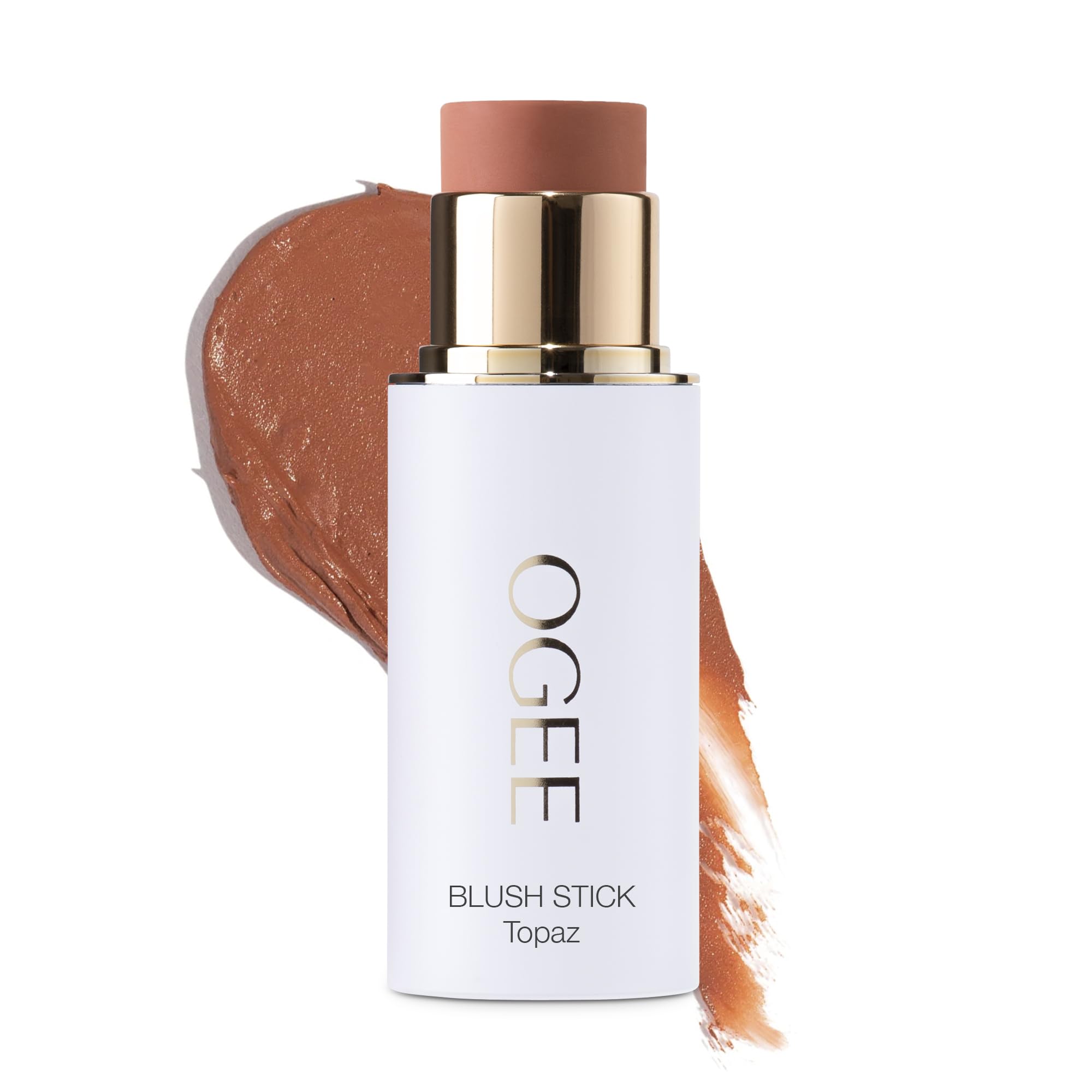 Ogee Sculpted Face Stick Topaz – Matte Rosy Peach | Organic Blush Stick & Highlighter