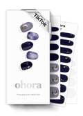 ohora Semi Cured Gel Nail Strips – Lunar Eclipse Pattern, Long-Lasting & Easy to Apply