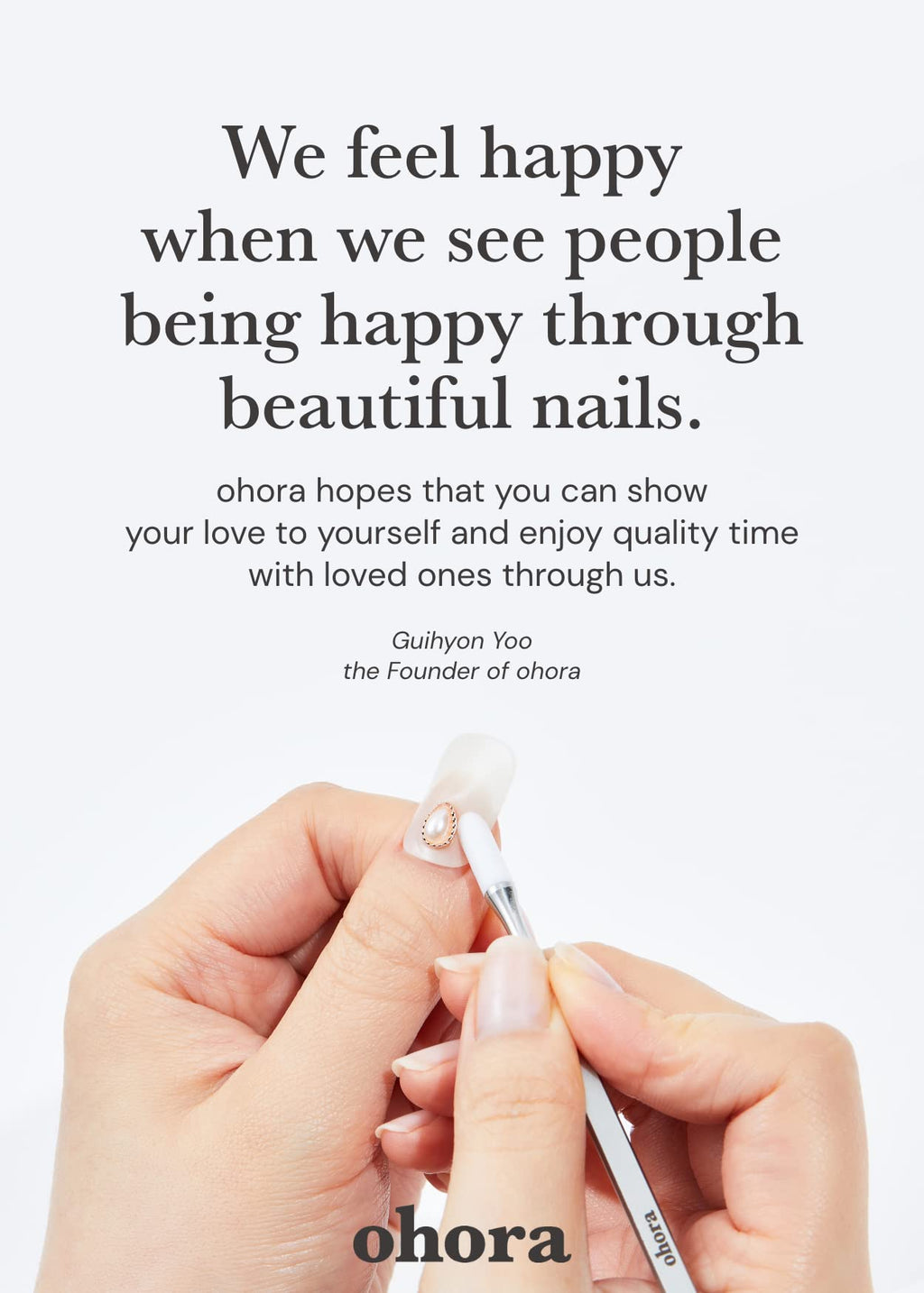 ohora Semi Cured Gel Nail Strips (N Cream Base) – Nude, Salon-Quality, Long Lasting & Easy to Apply (Includes 2 Prep Pads, Nail File & Wooden Stick)