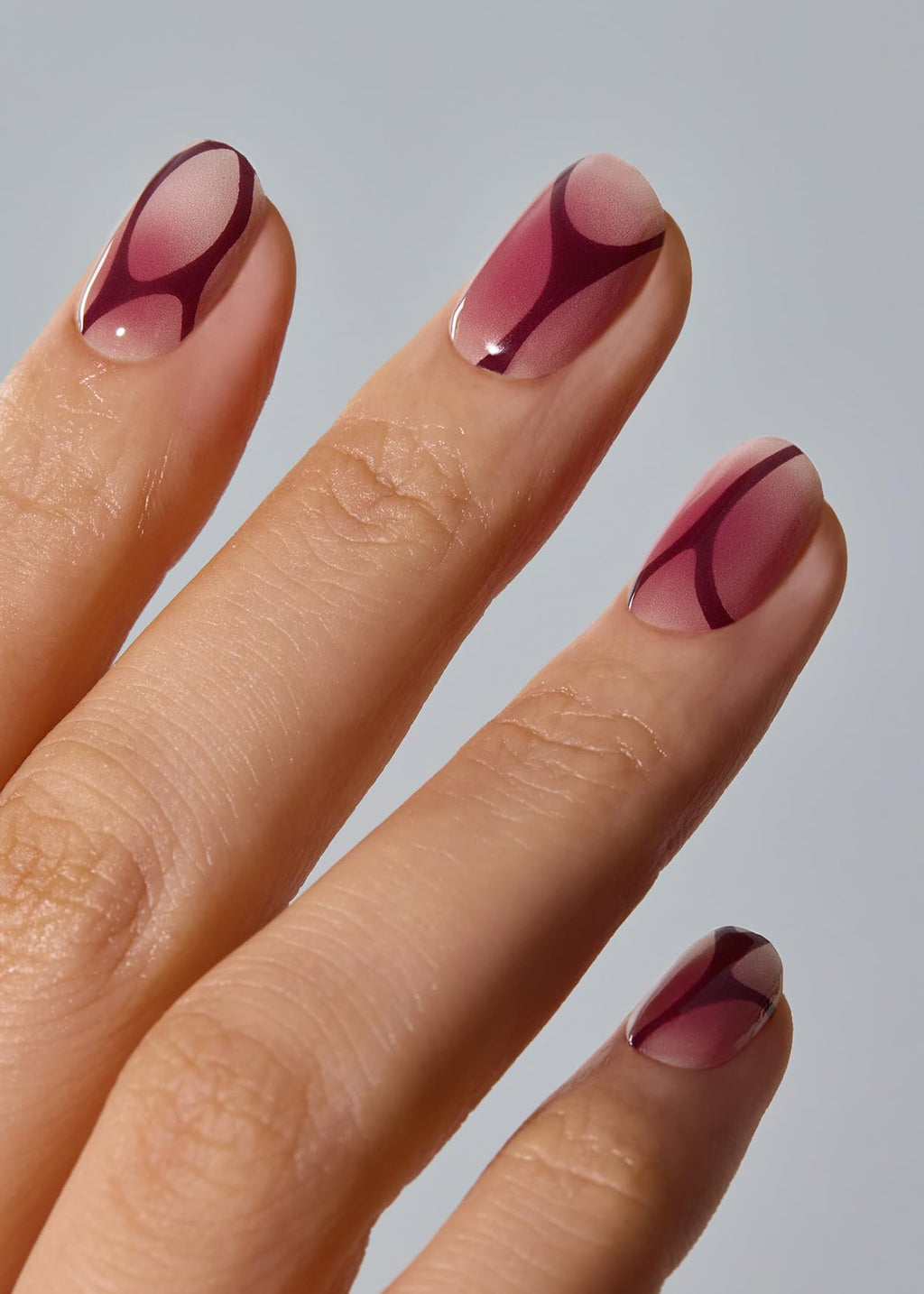 ohora Semi Cured Gel Nail Strips (N Bloody Blushy) – Salon-Quality, Works with Any Lamp, Easy to Apply & Remove