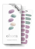 ohora Semi Cured Gel Nail Strips N Tahiti – Purple/Green | UV/LED, Salon-Quality & Easy to Apply