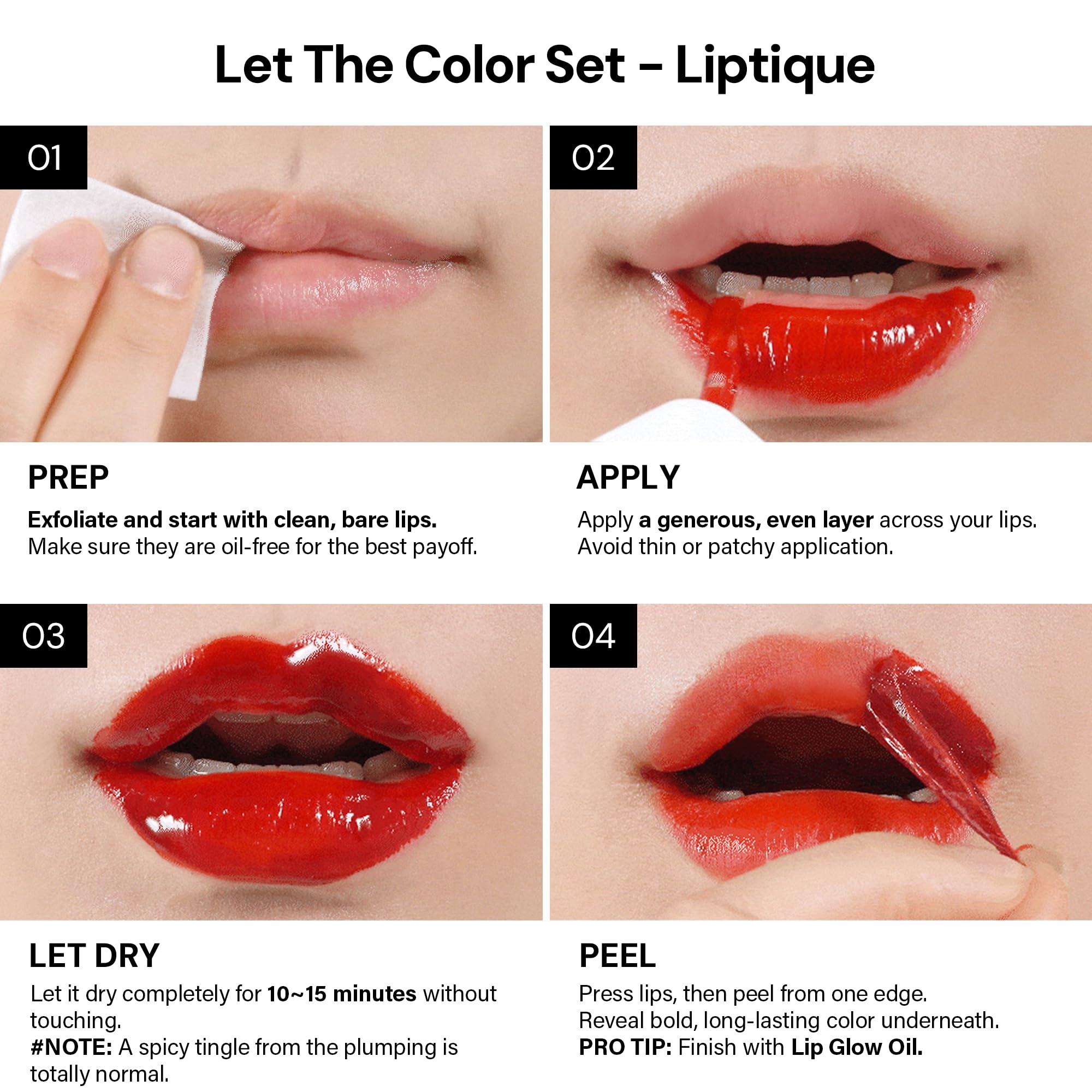 Oiad Liptique Lip Plumping Stain Peel Off – 24H Waterproof Lip Tint (003 BLUNTO)
