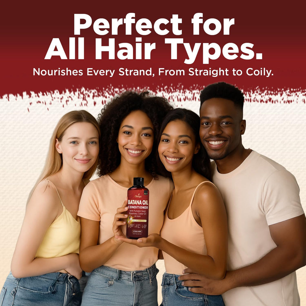 Okaga Batana Oil Conditioner – 8-in-1 Hydration for Hair, Aloe, Biotin & Plant Oils – Citrus Scent – 10.15 fl oz – 3 Pack