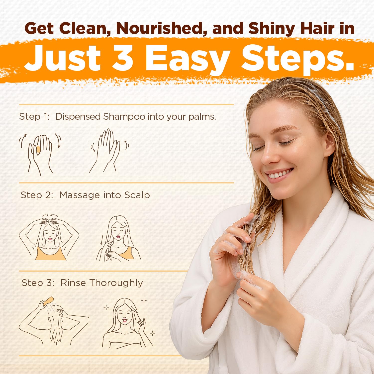 Okaga Batana Oil Shampoo 8-in-1 for Hair Growth – 3 Pack