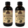 OKAY Pure Naturals Extra Dark Jamaican Castor Oil – 4 oz Glass Bottle (Pack of 2) for Hair & Skin