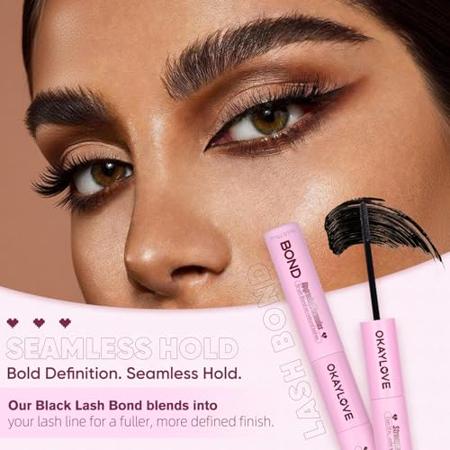 OKAYLOVE Lash Cluster Glue – 2-in-1 Waterproof Bond & Seal for Eyelash Clusters, 150H+ Hold