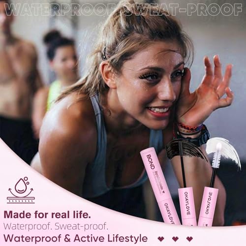OKAYLOVE Lash Cluster Glue – 2-in-1 Waterproof Bond & Seal for Eyelash Clusters, 150H+ Hold